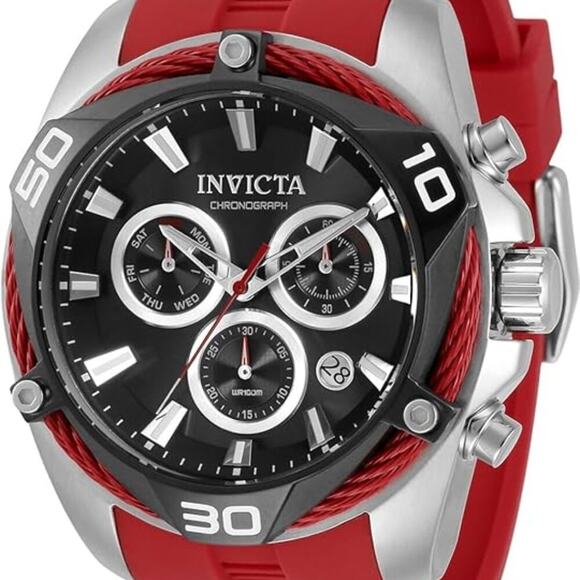 Invicta Bolt Swiss Ronda Z60 FE Caliber Men's Watch - 50mm, Steel, Red (31310) - Picture 1 of 5